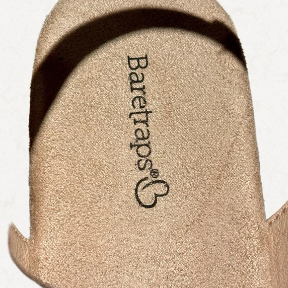 Baretraps Tan Wedge Sandals Size 8W • NWOT • Comfort Linen Straps - Picture 6 of 8